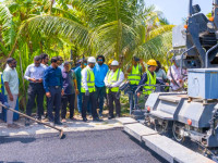 Asphalt Works Begin on Maamigili Road Project